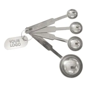 4-Pc Stainless Steel Measuring Spoons, Silver