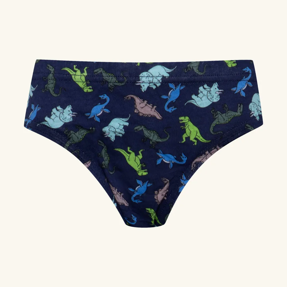 7 Pack Dino Briefs Blue