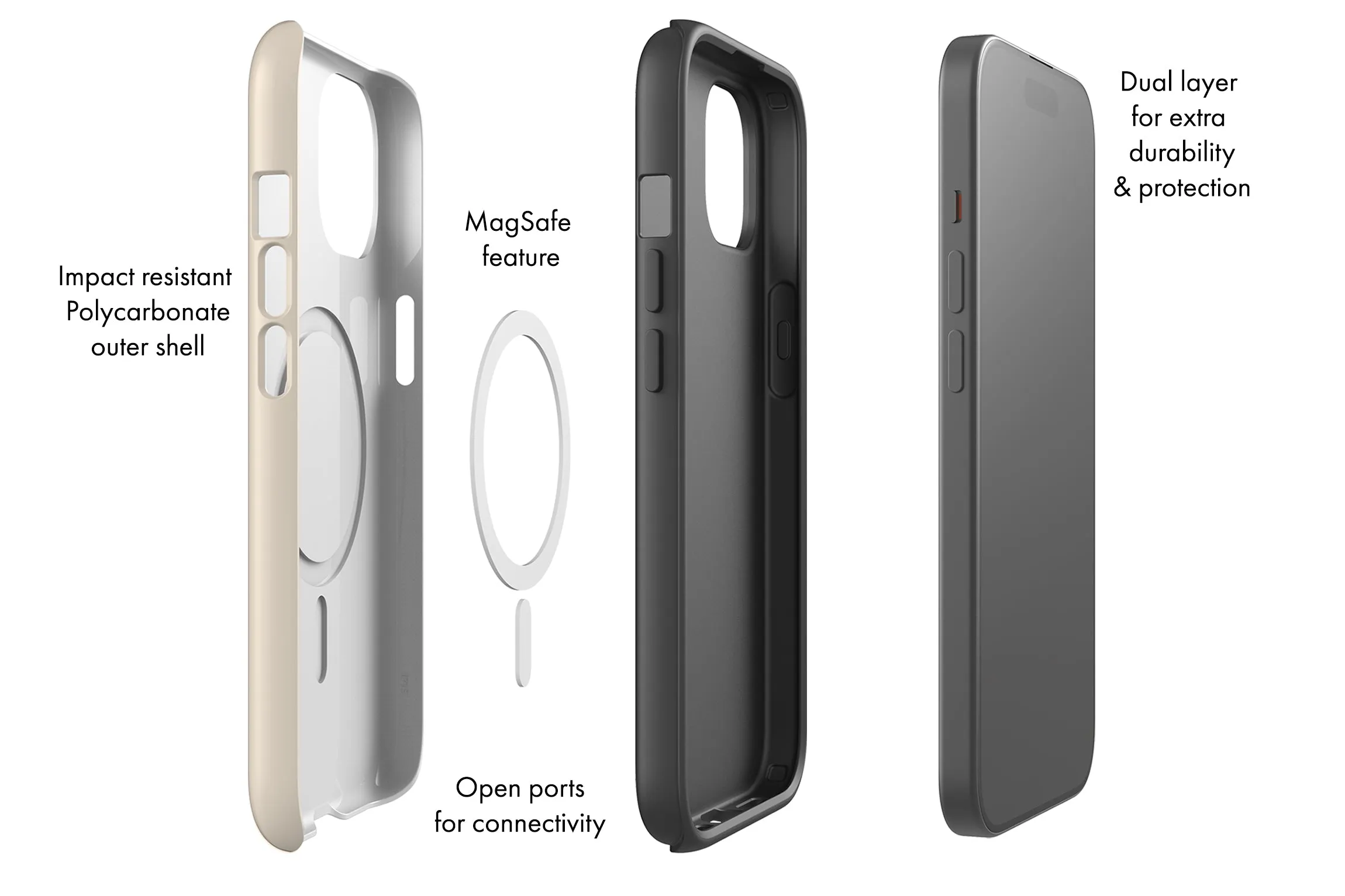 Abstract Coral Reef MagSafe Phone Case (Cream)
