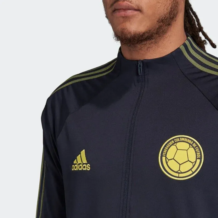 adidas 2020-21 Colombia Anthem Jacket - Navy-Yellow