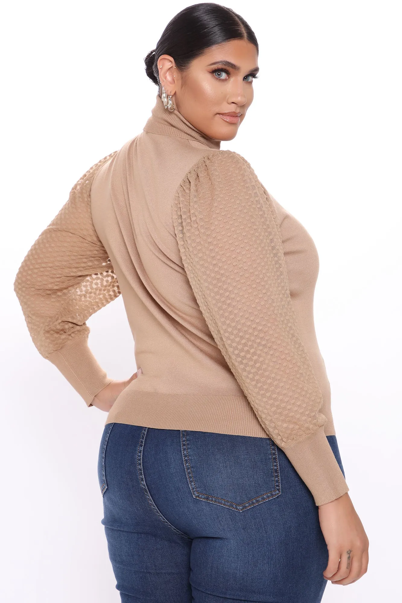 Admire Me Turtleneck Sweater - Tan
