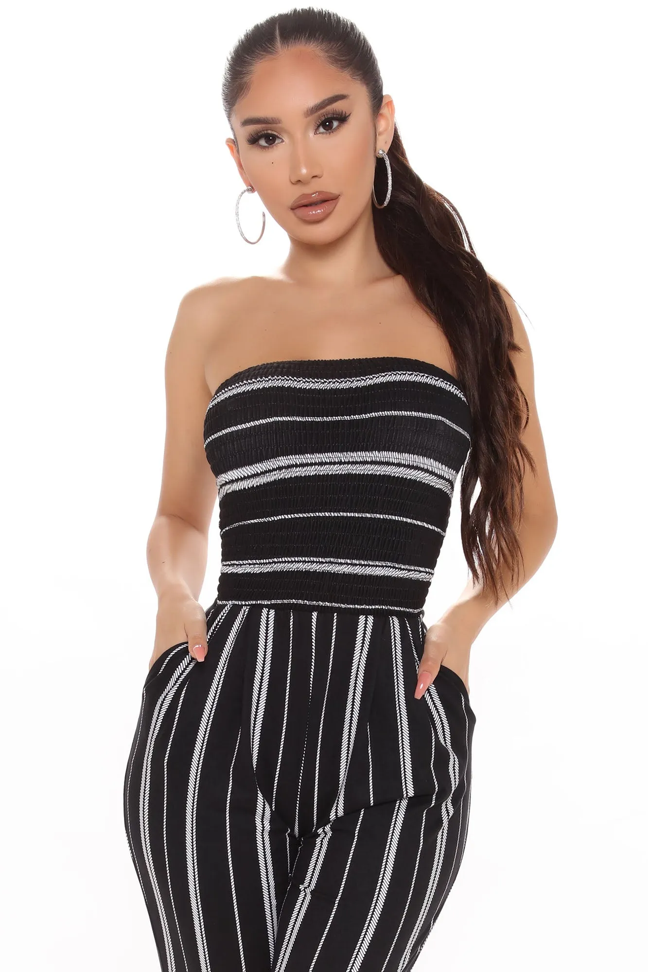 Alexandra Jumpsuit - Black/White