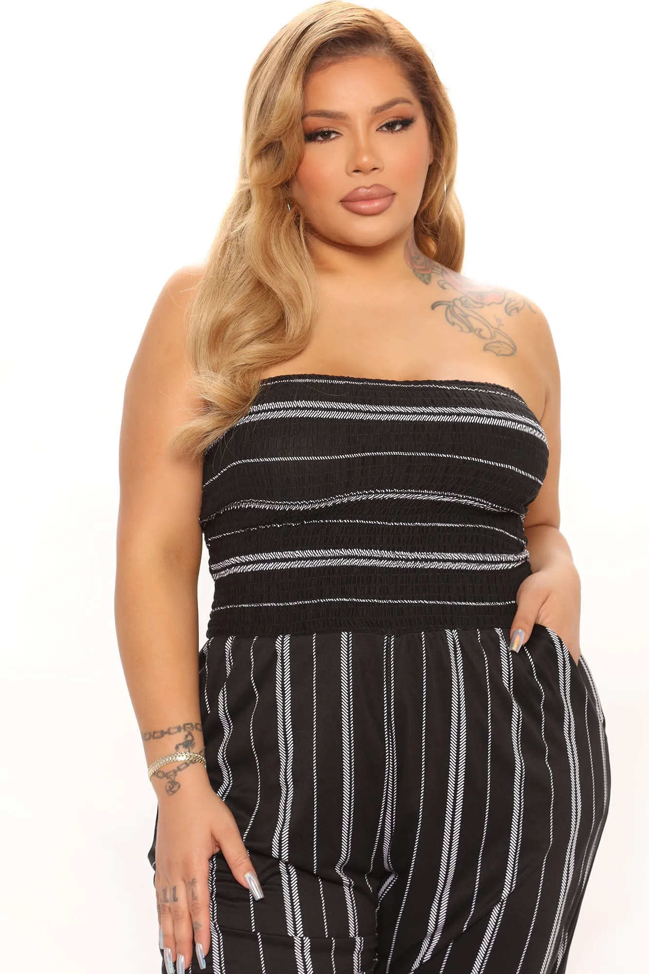 Alexandra Jumpsuit - Black/White