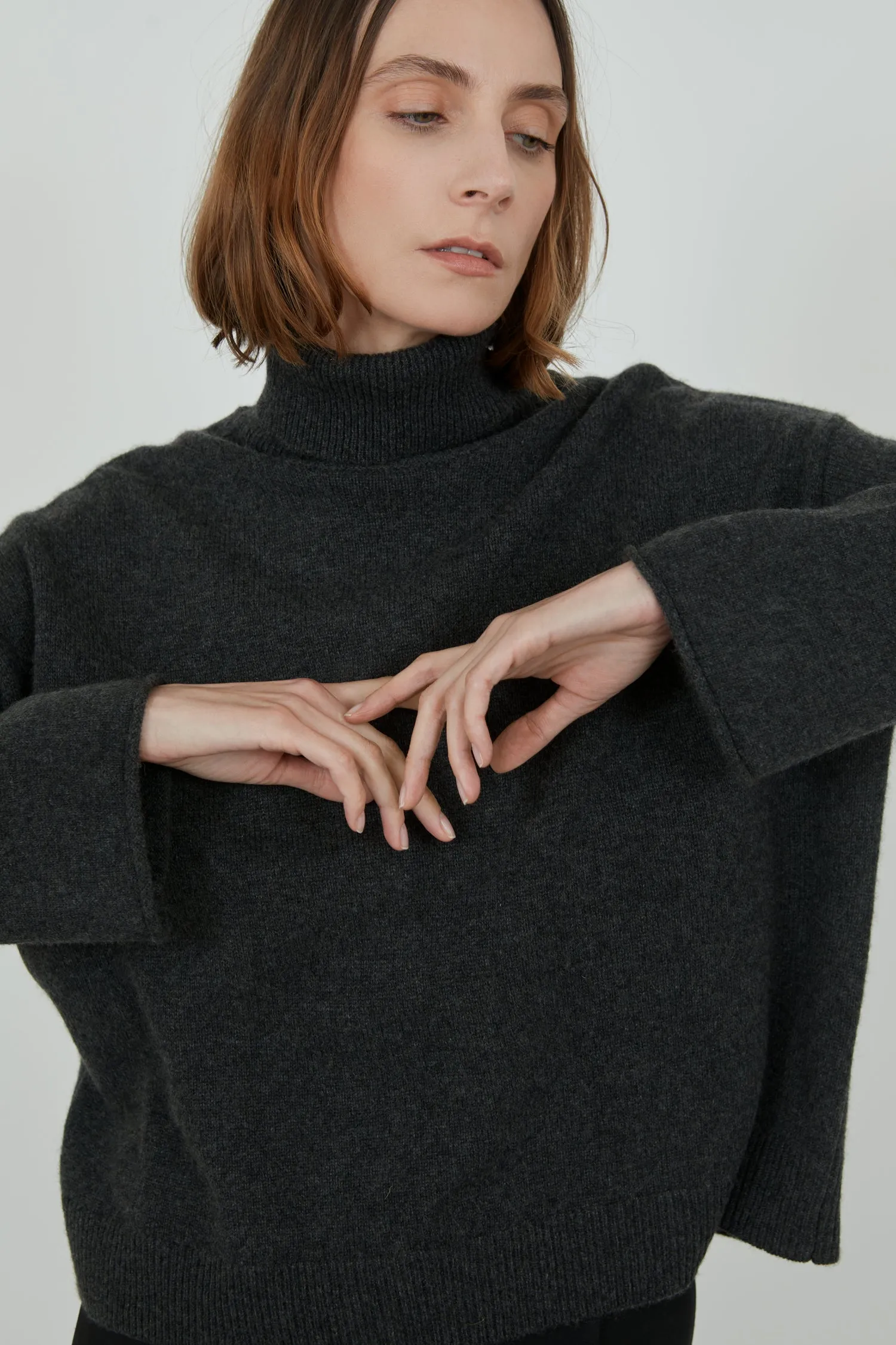 Alicia knit | Dark grey - Cashmere wool