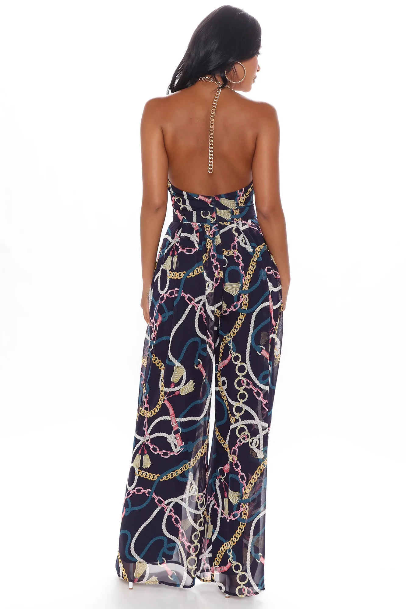 All In Chains Jumpsuit - Navy