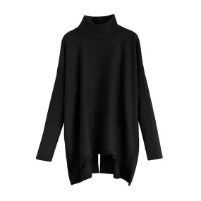 Alpaca Open-Back Turtleneck Sweater