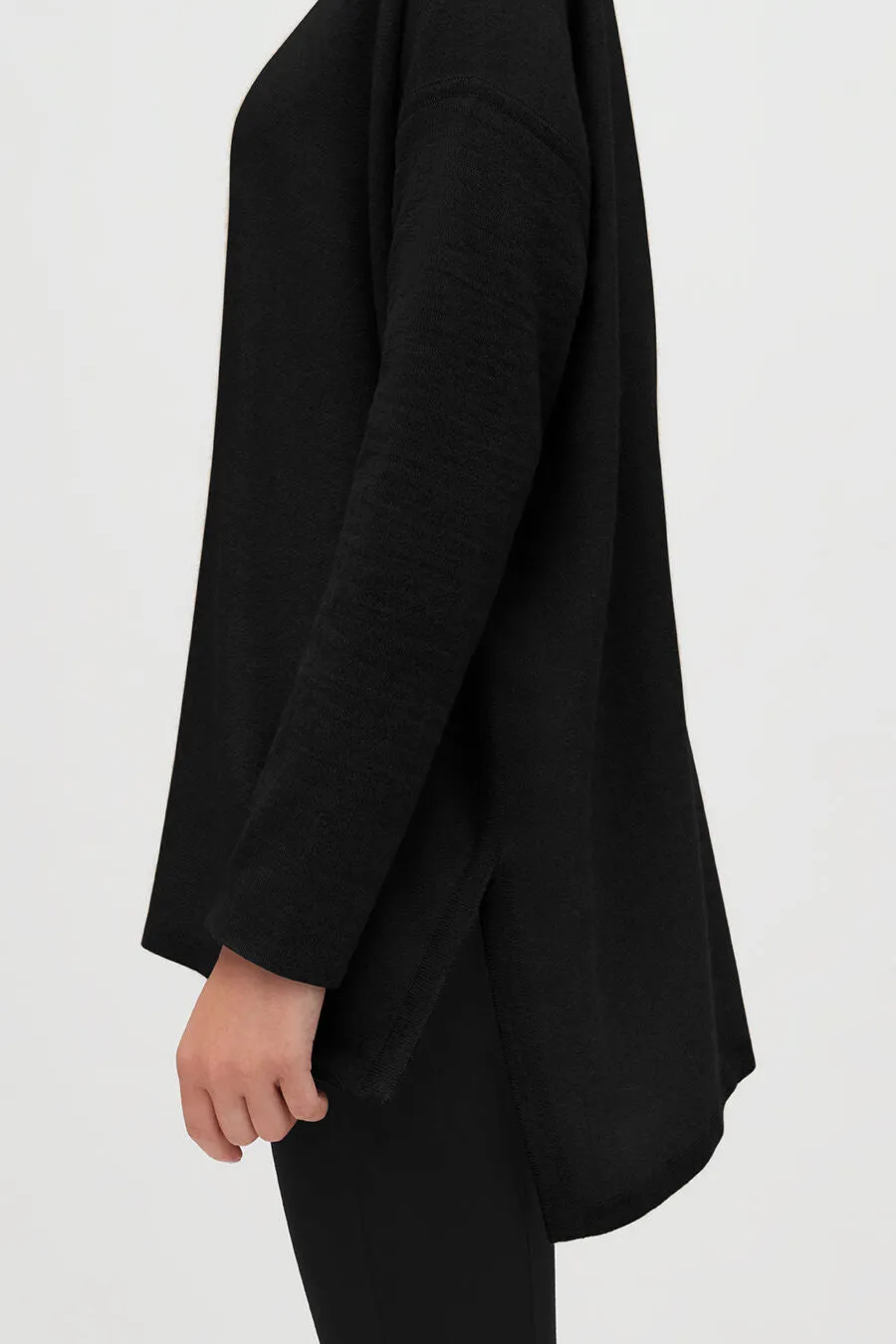 Alpaca Open-Back Turtleneck Sweater