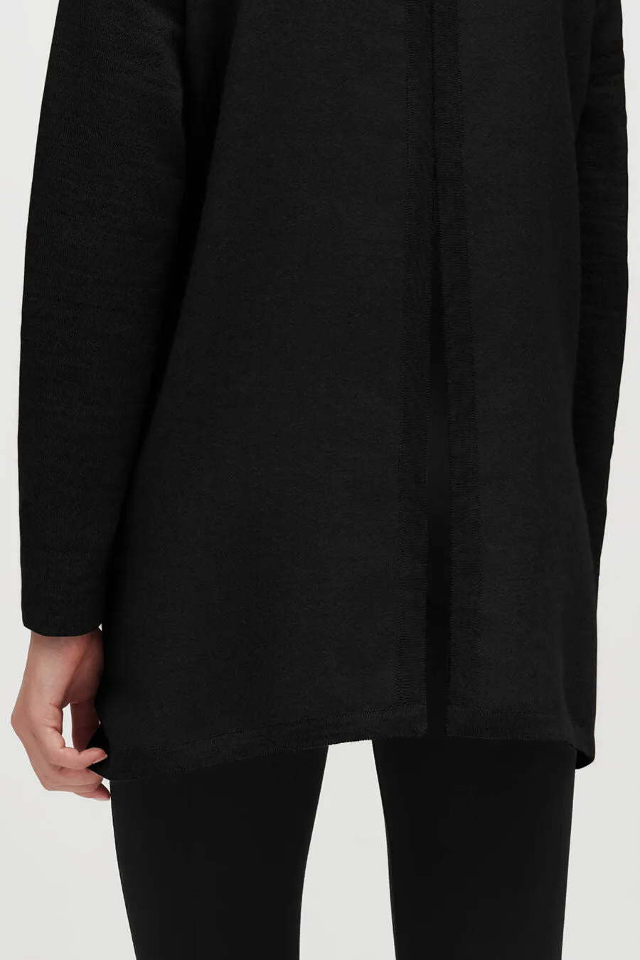 Alpaca Open-Back Turtleneck Sweater
