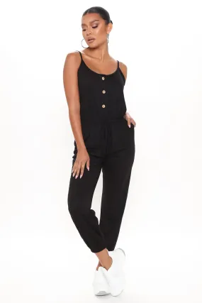 Always On Time Jumpsuit - Black