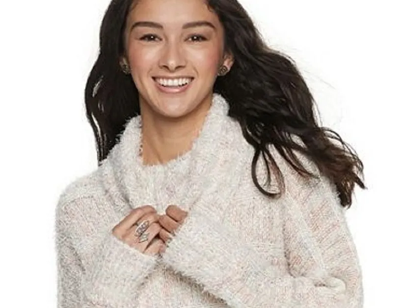 American Rag Juniors' Turtleneck Sweater White