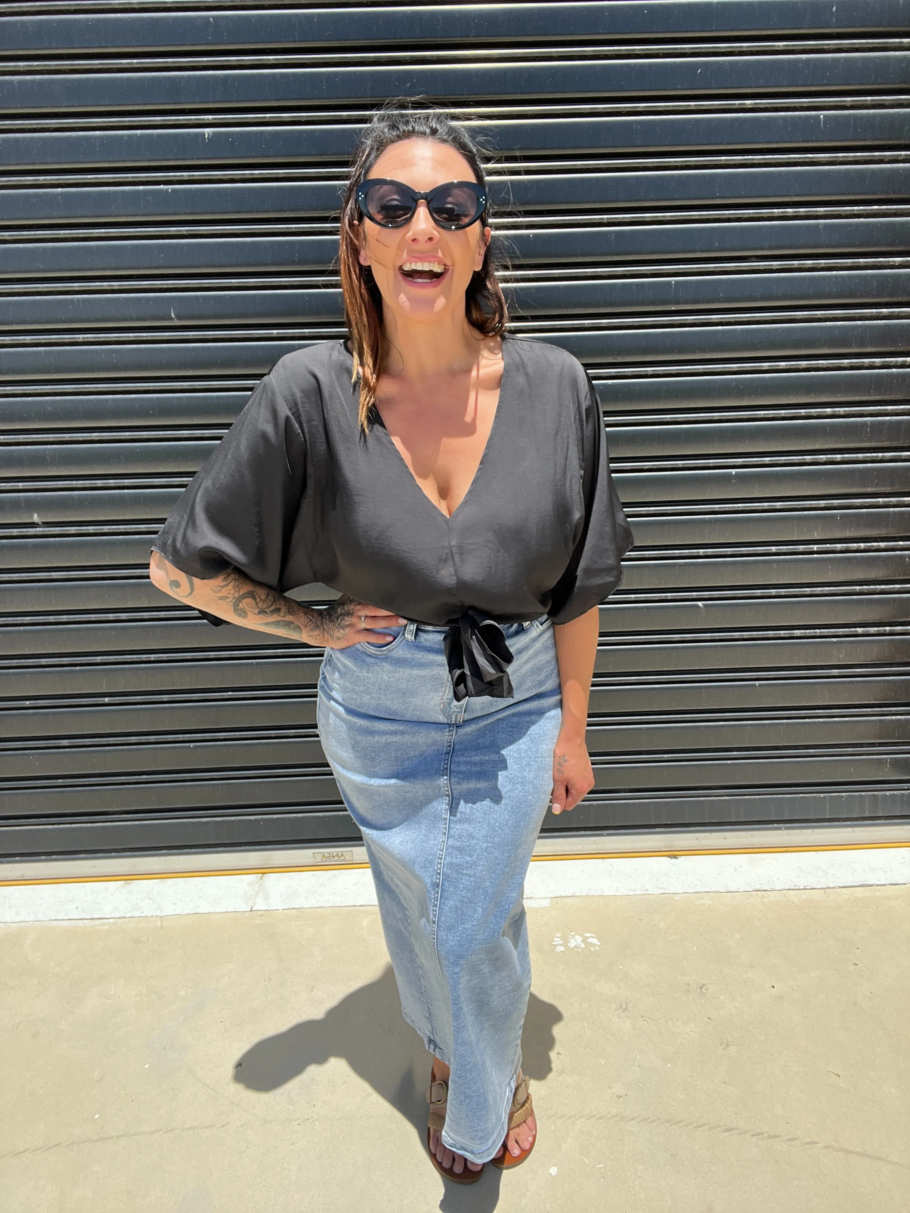 Asher Maxi Denim Skirt