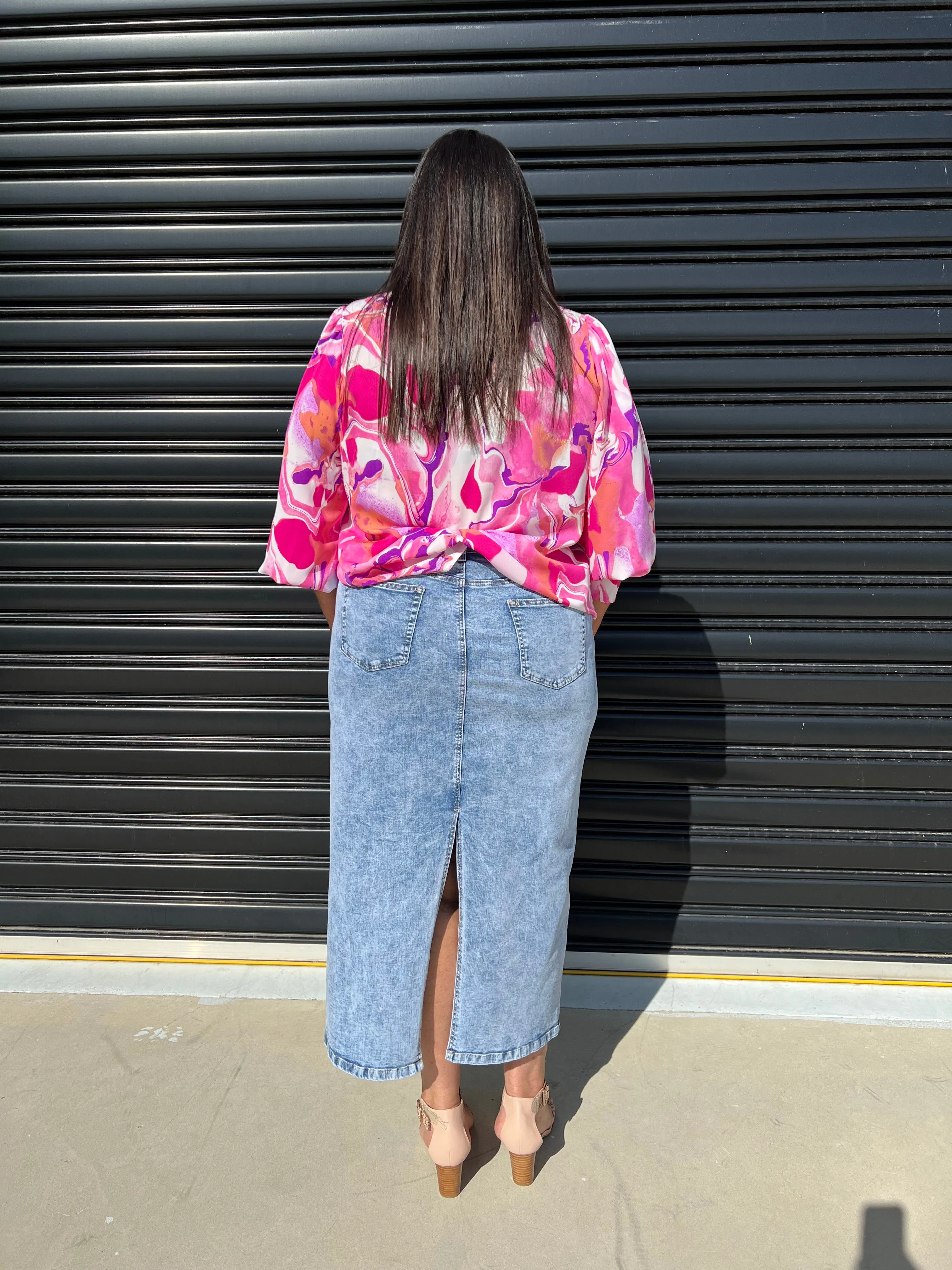 Asher Maxi Denim Skirt