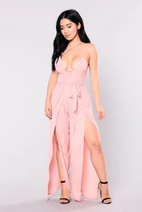 Backseat Jumpsuit - Dusty Pink