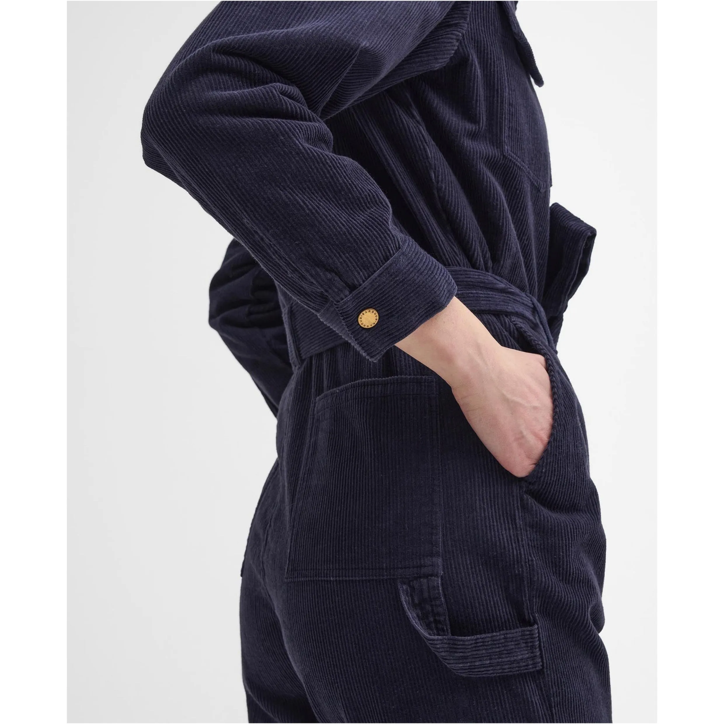 Barbour Amber Corduroy Jumpsuit In Navy LDR0837NY73