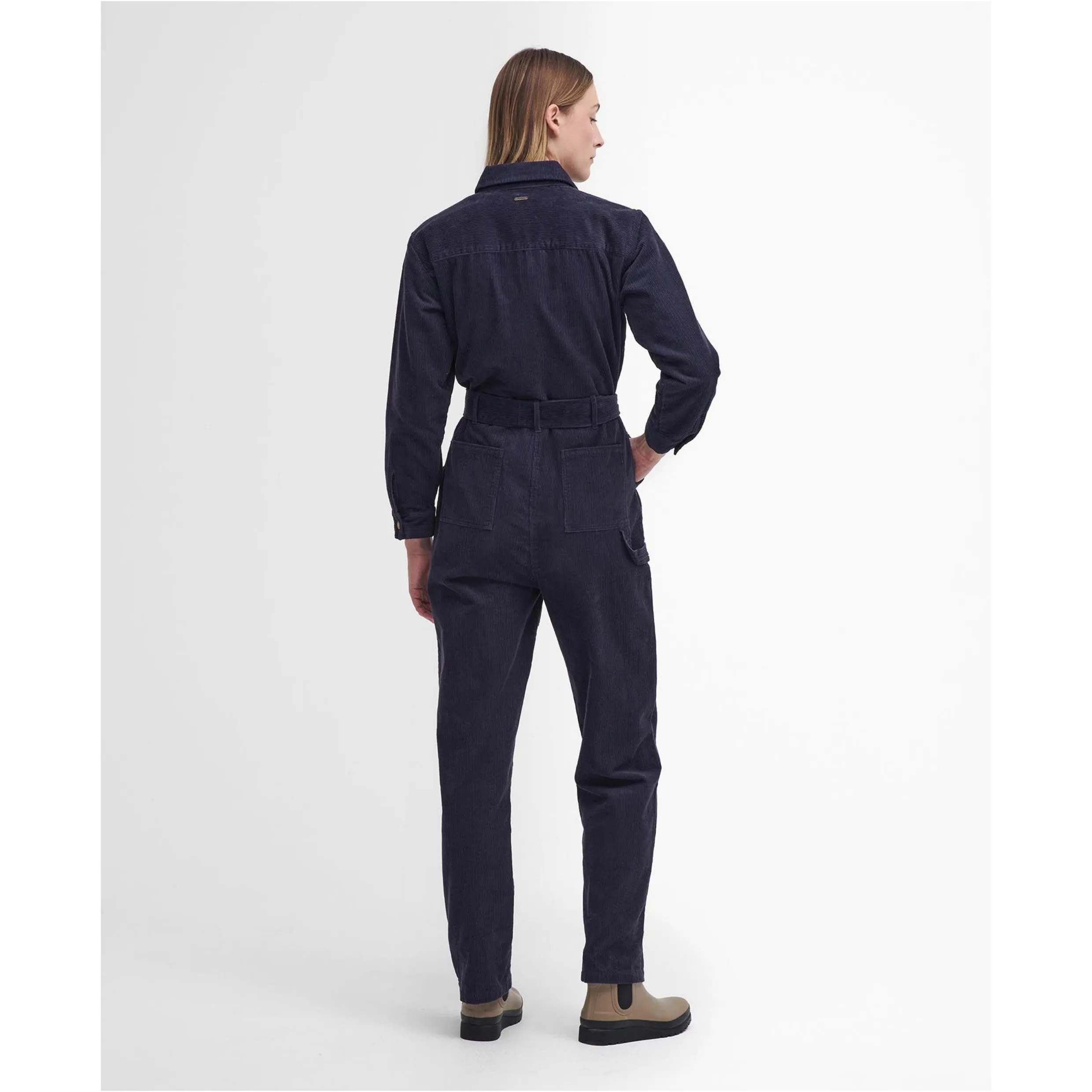 Barbour Amber Corduroy Jumpsuit In Navy LDR0837NY73