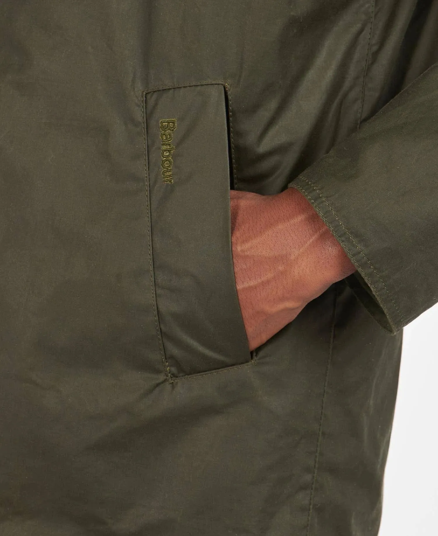 Barbour Men's Breswell Lightweight Wax Jacket - Olive
