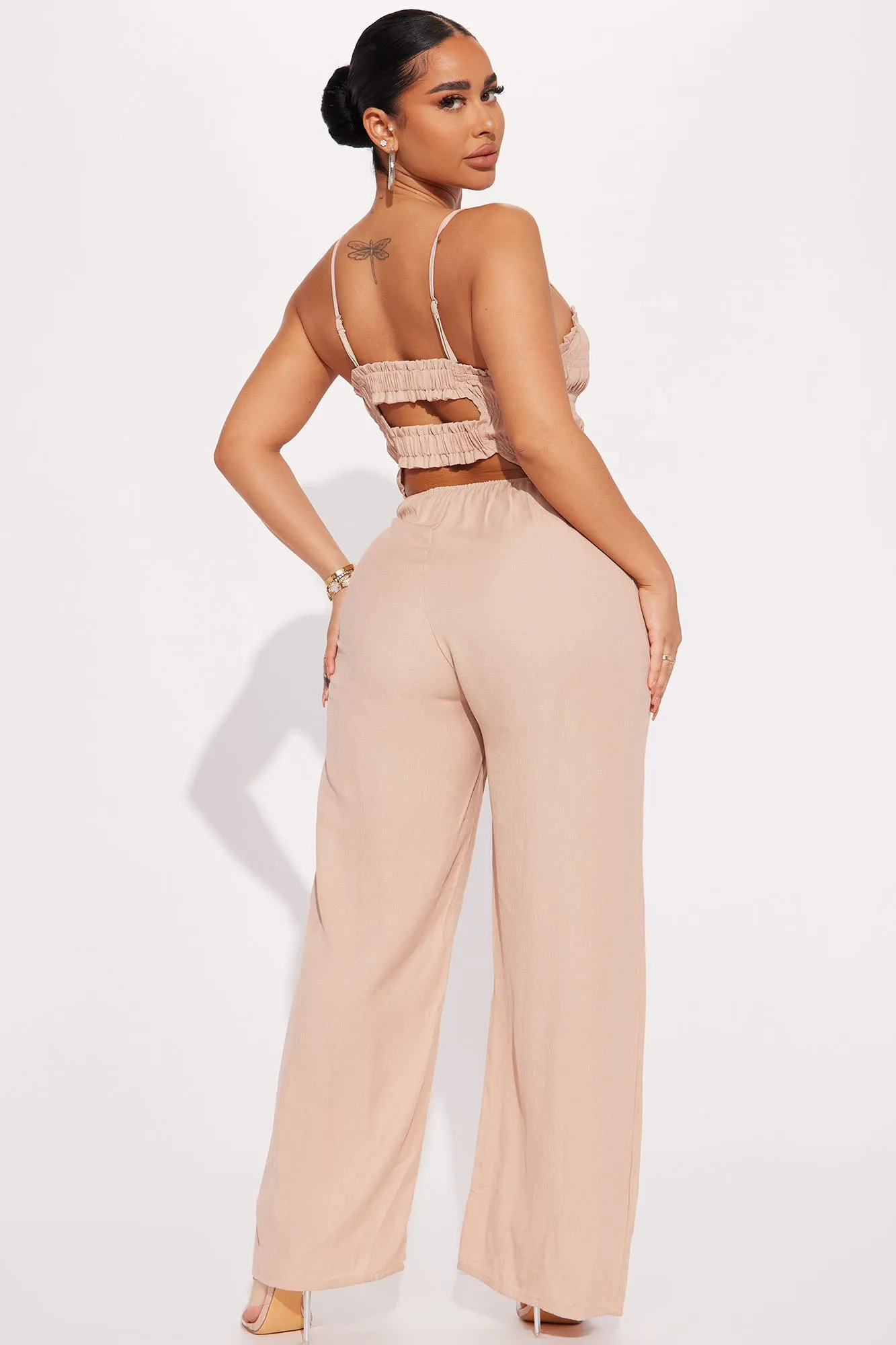 Beachy Days Linen Jumpsuit - Taupe
