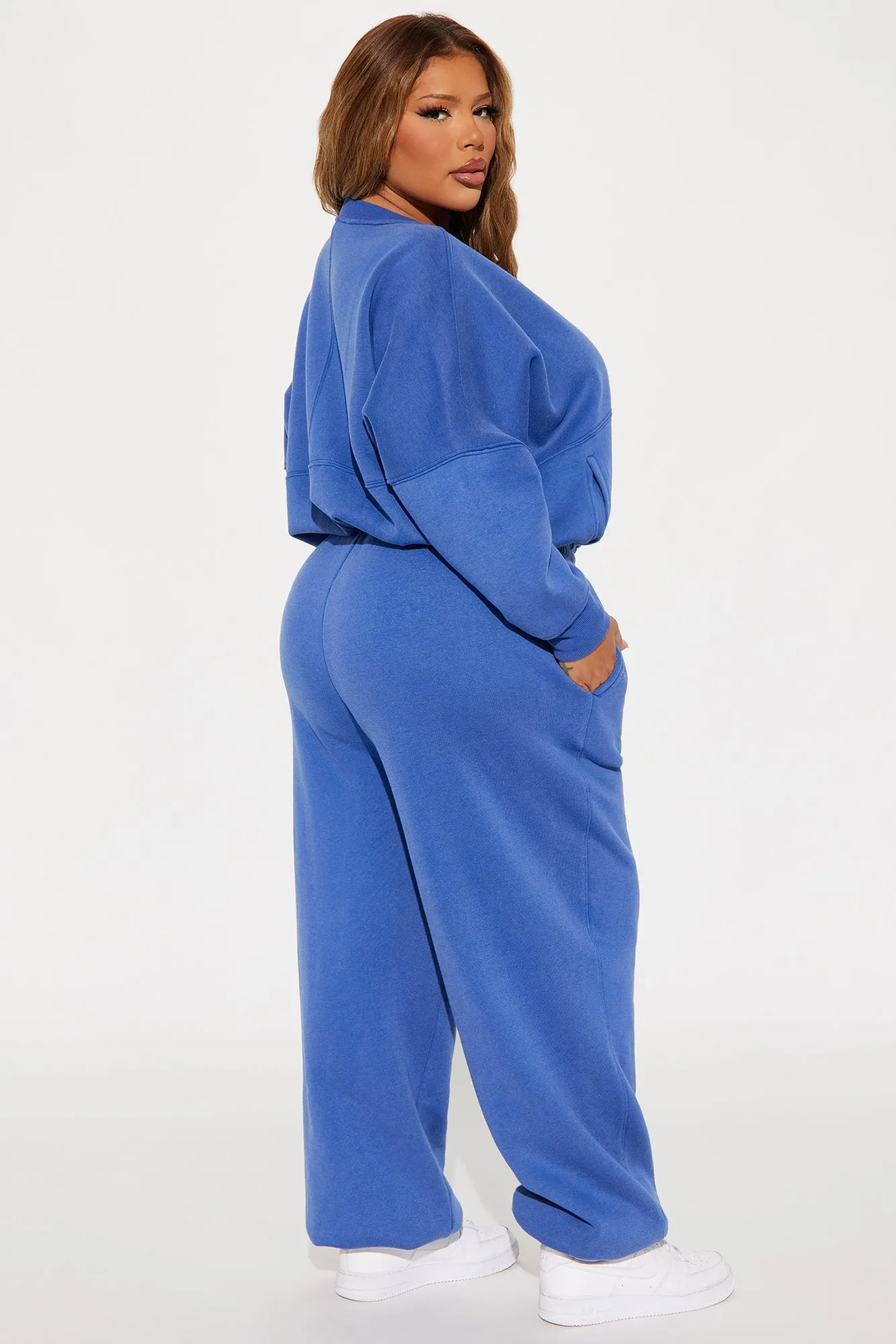 Been Going On Jogger Jumpsuit  - Navy