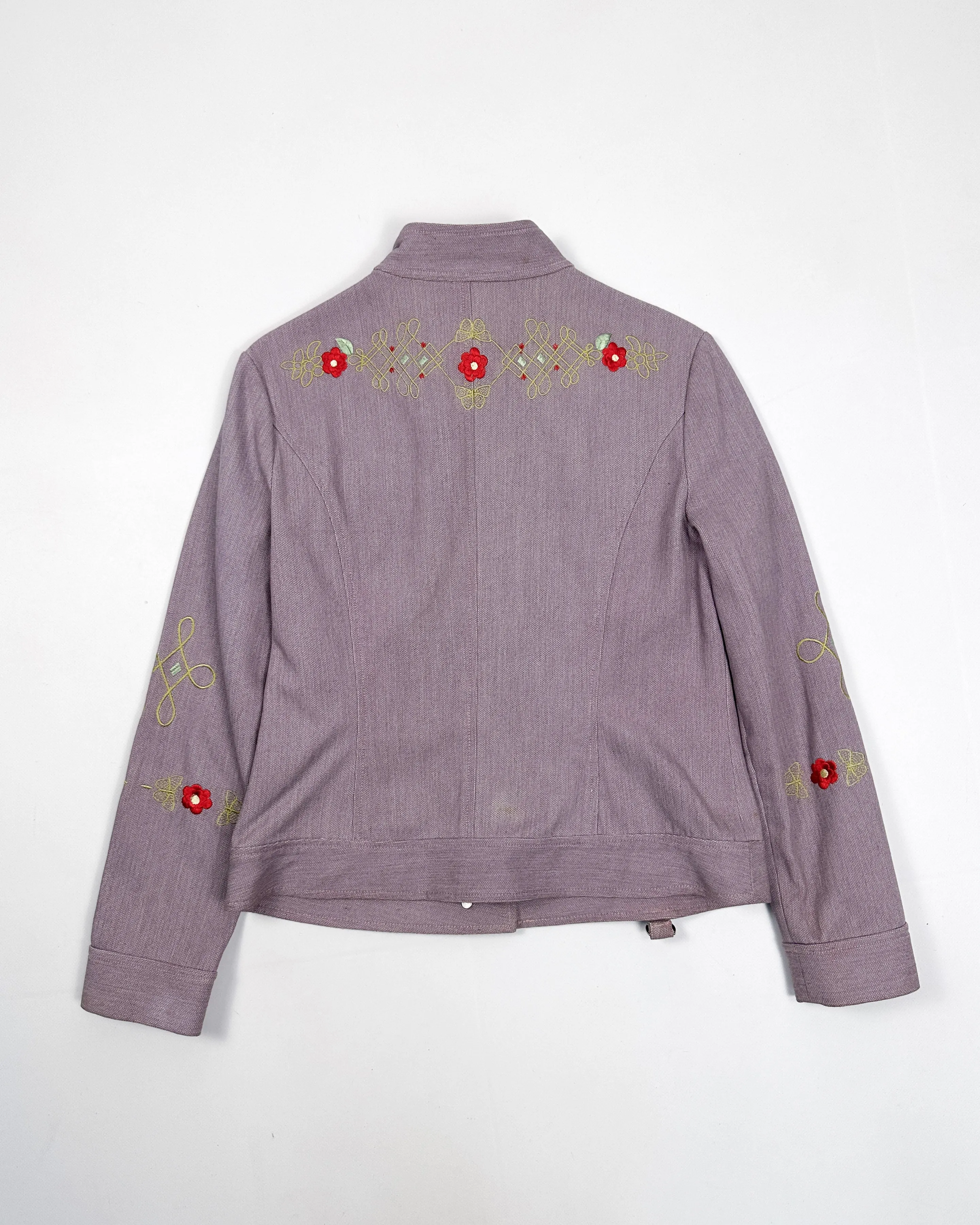 Betsey Johnson Violet Embroidered Jacket 1990's