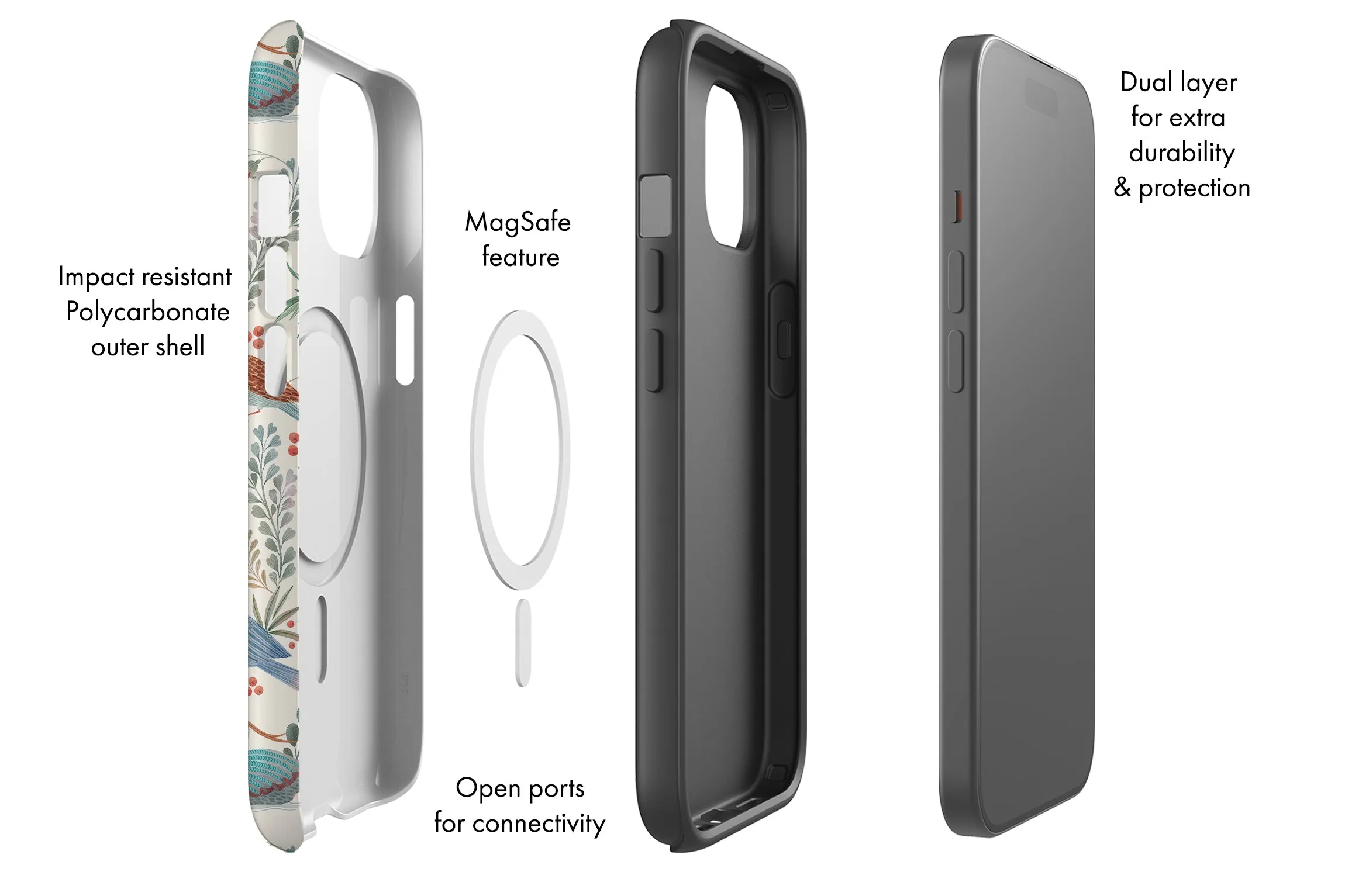 Birdwatcher's Dream By Rebecca Elfast MagSafe Phone Case (Beige)