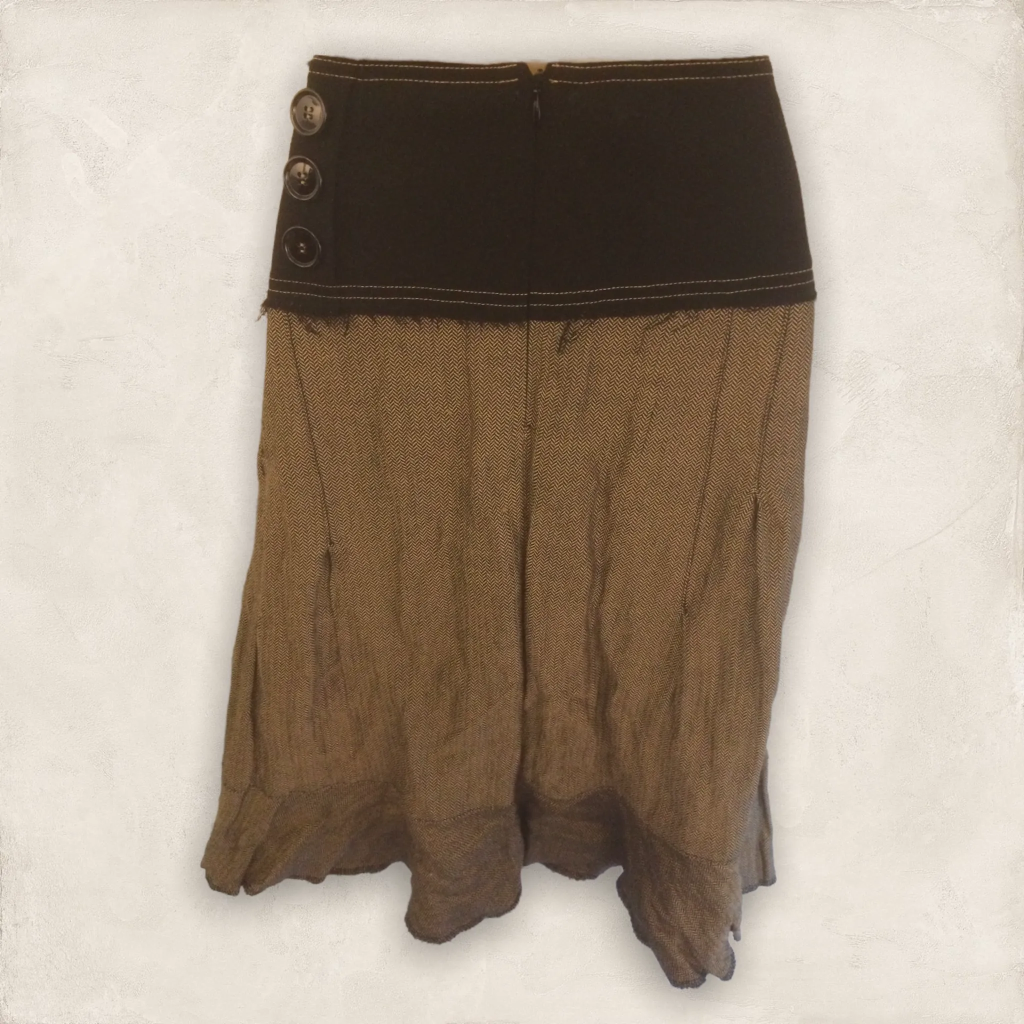Bleu Blanc Rouge Mustard & Black Skirt UK 10  US 6 EU 38