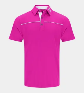 BLOCK PIQUE POLO - PINK