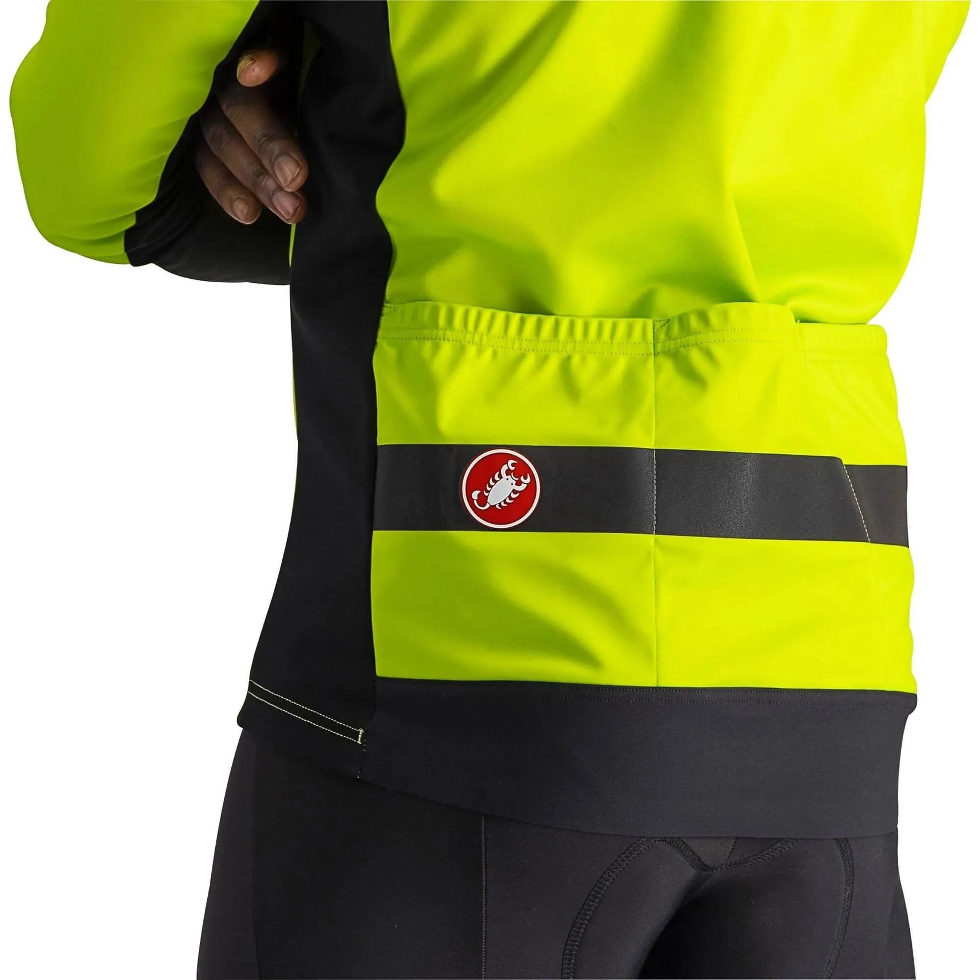 Castelli Raddoppia 3 Mens Cycling Jacket - Yellow