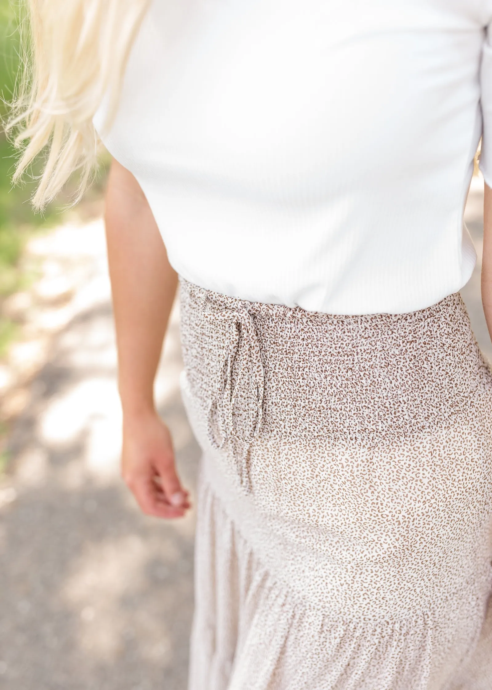 Cheetah Taupe Maxi Skirt - FINAL SALE
