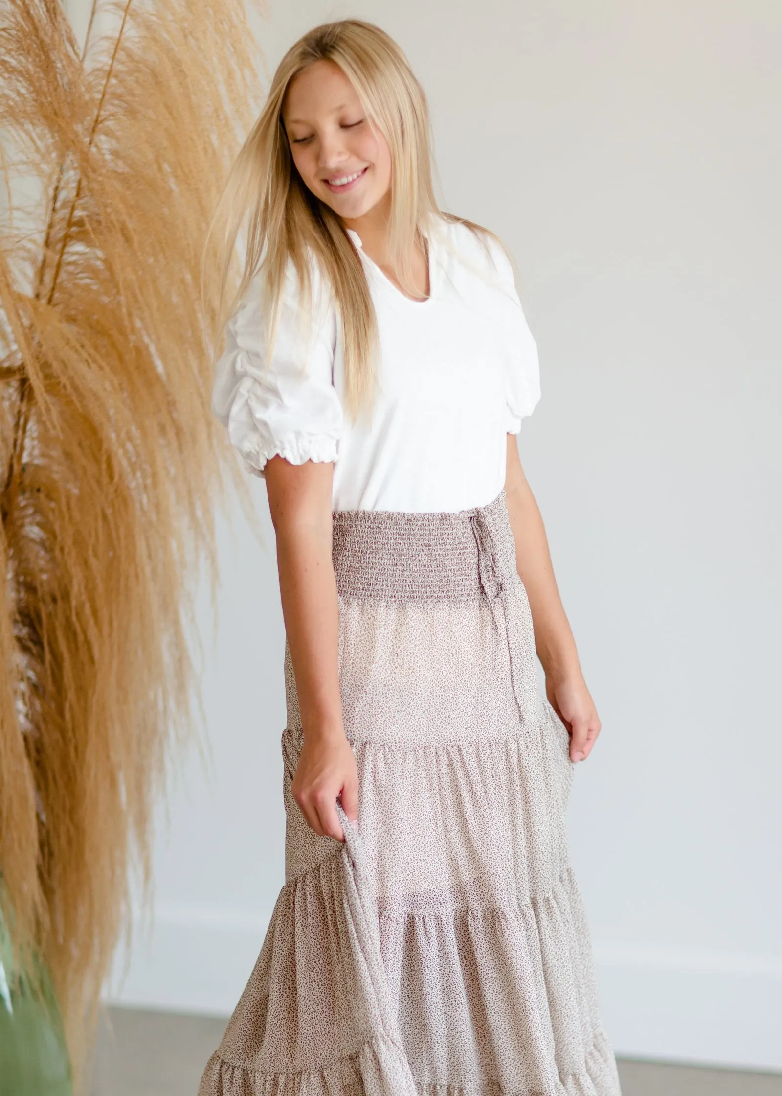 Cheetah Taupe Maxi Skirt - FINAL SALE