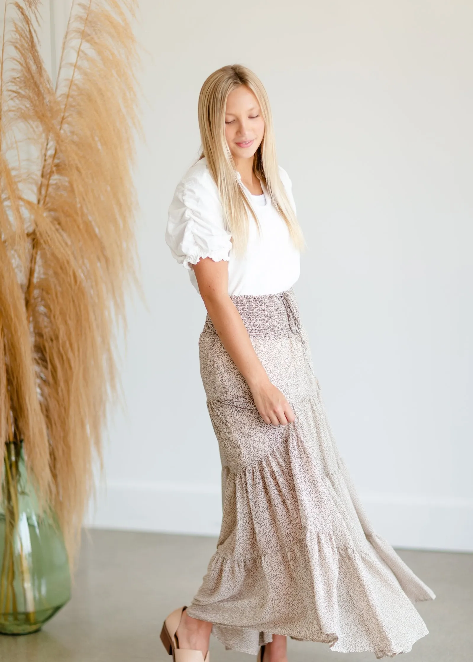 Cheetah Taupe Maxi Skirt - FINAL SALE