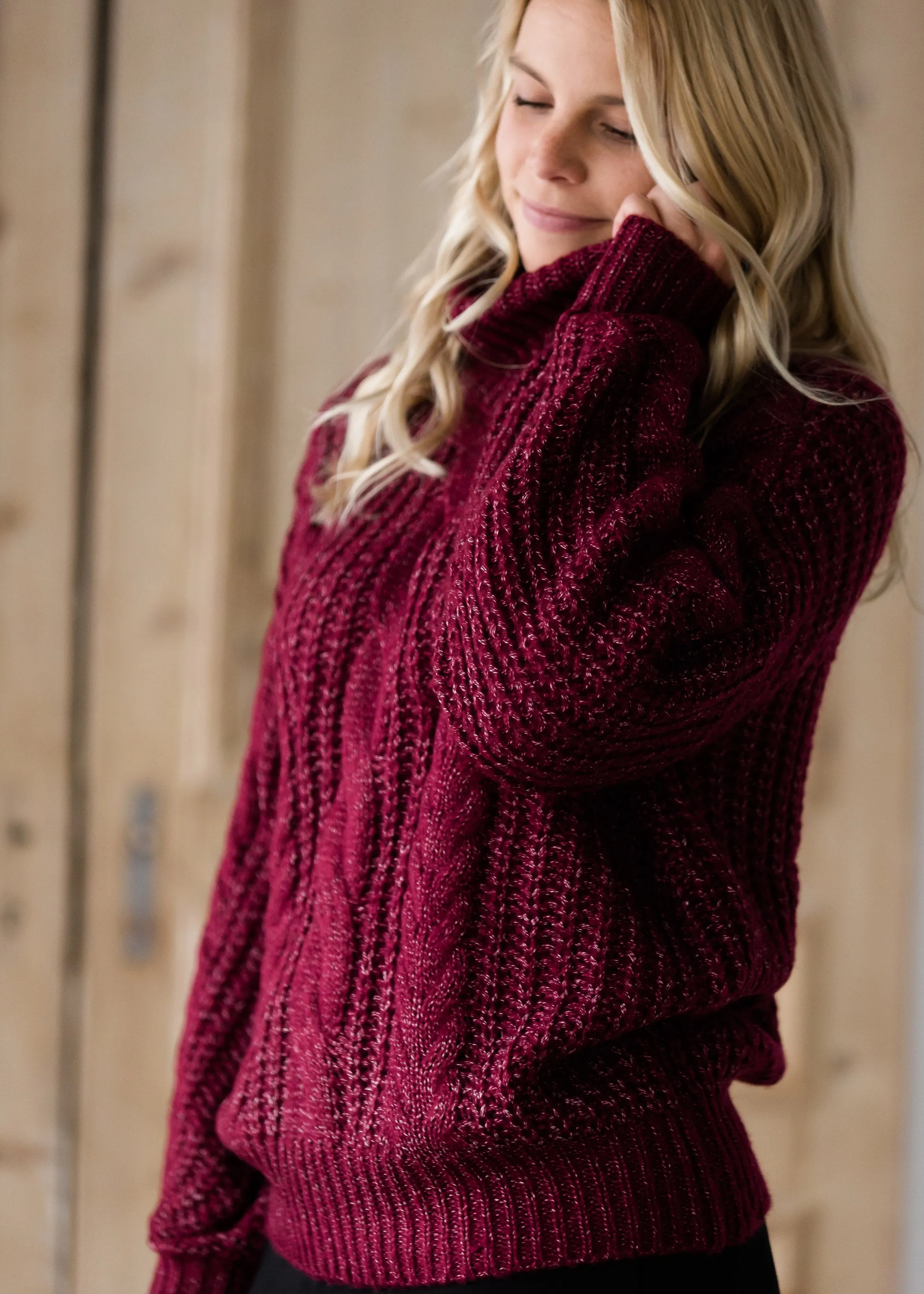 Cozy Cableknit Turtleneck Sweater - FINAL SALE