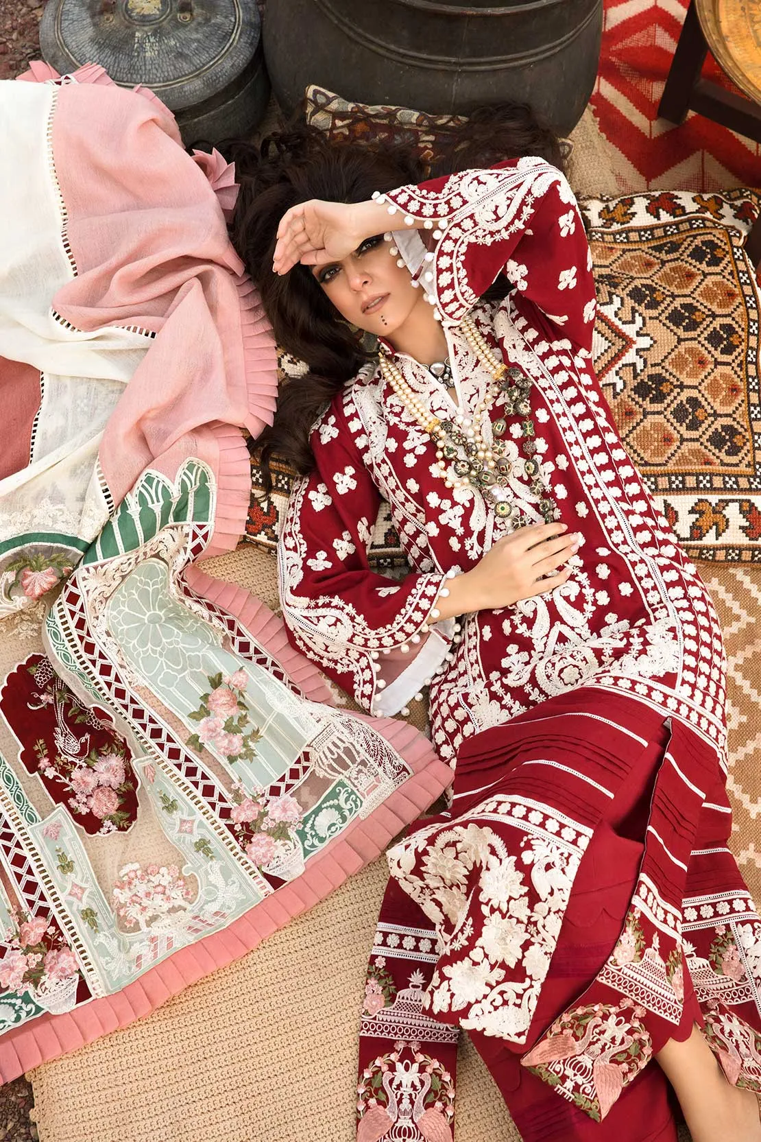 Crimson X Saira Shakira Winter Collection 2020 – Aari Revival - Ruby