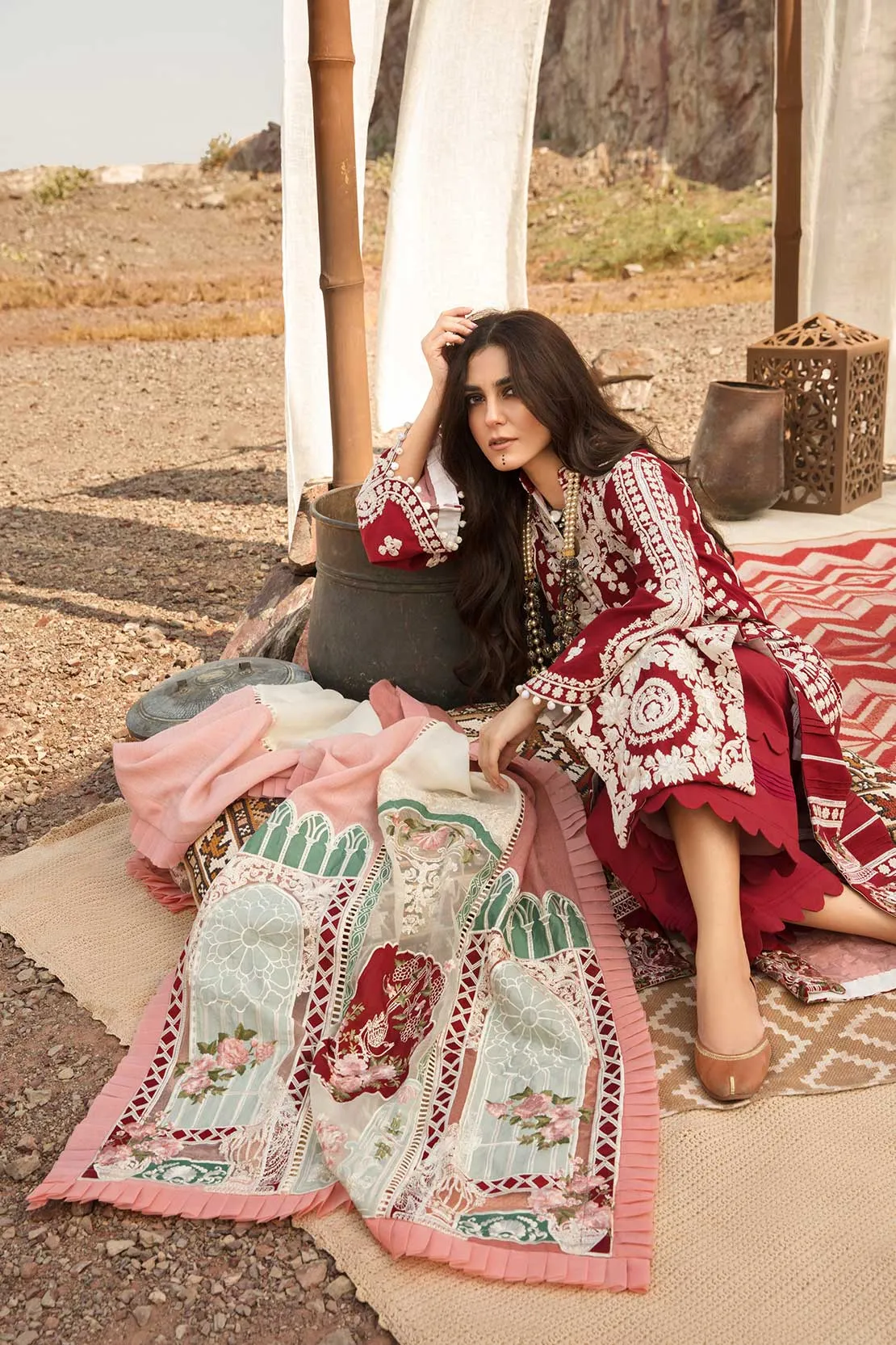 Crimson X Saira Shakira Winter Collection 2020 – Aari Revival - Ruby