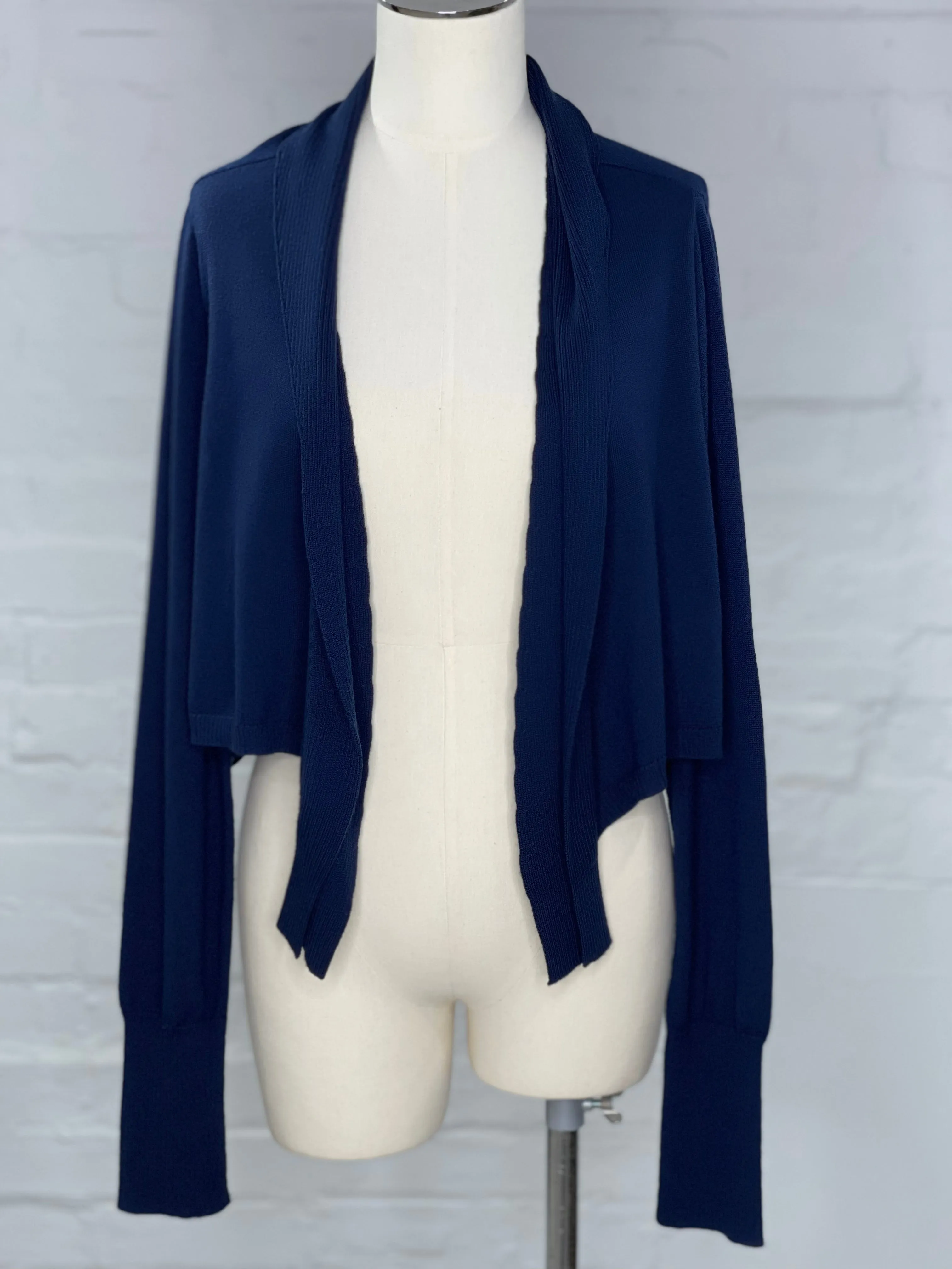 Cropped Cardigan in Navy