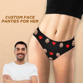Custom Face Underwear Personalized Loving Heart Lingerie Women's Classic Thong Valentine's Day Gift For Her