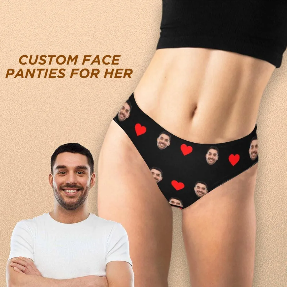 Custom Face Underwear Personalized Loving Heart Lingerie Women's Classic Thong Valentine's Day Gift For Her