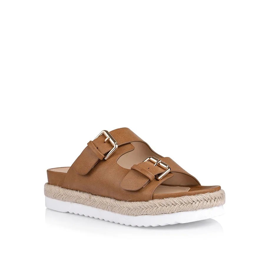 Denmark Footbed Slides - Tan