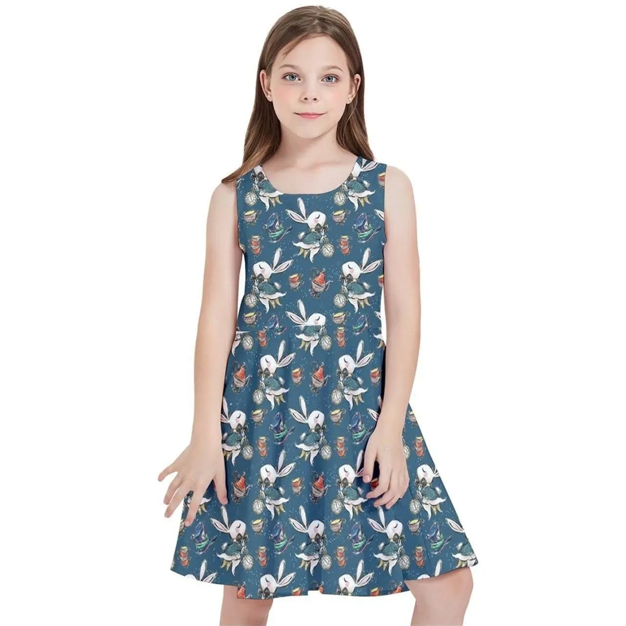 Down the Rabbit Hole Kids' Skater Dress