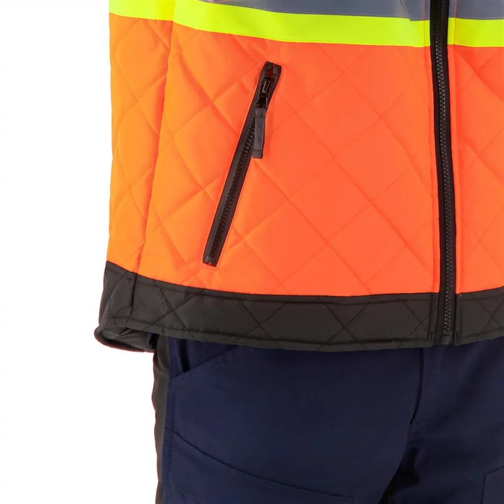 DuraDrive Men's Hi-Vis Lined Orange Freezer Jacket