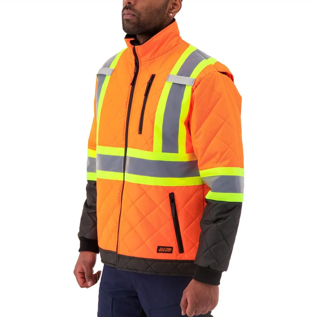 DuraDrive Men's Hi-Vis Lined Orange Freezer Jacket