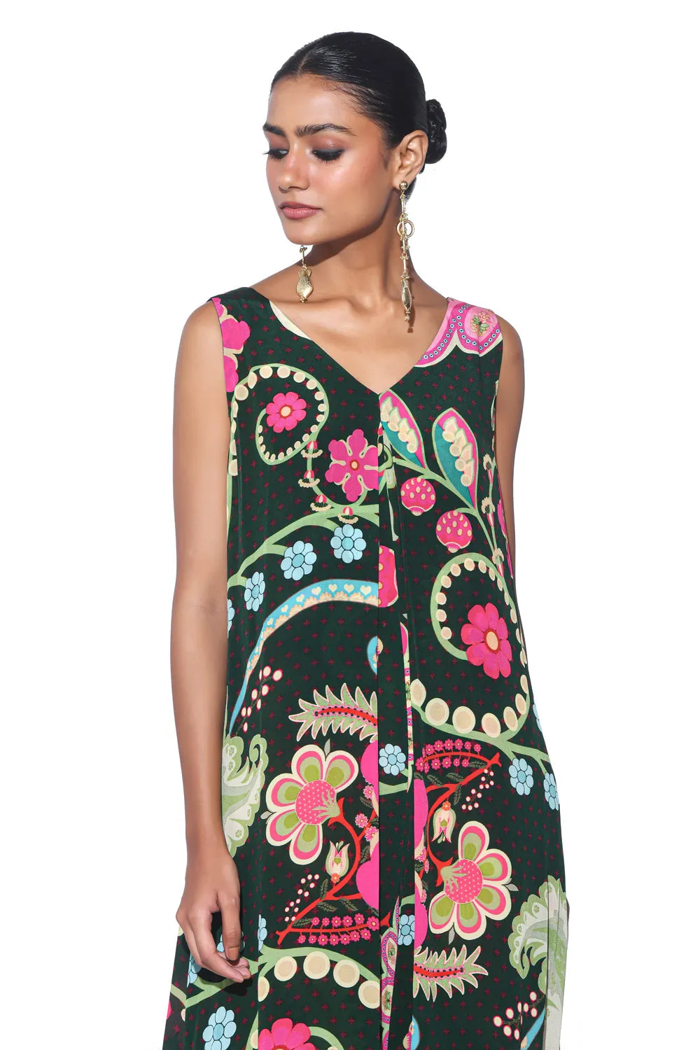 Emerald Royal Paisley Jumpsuit
