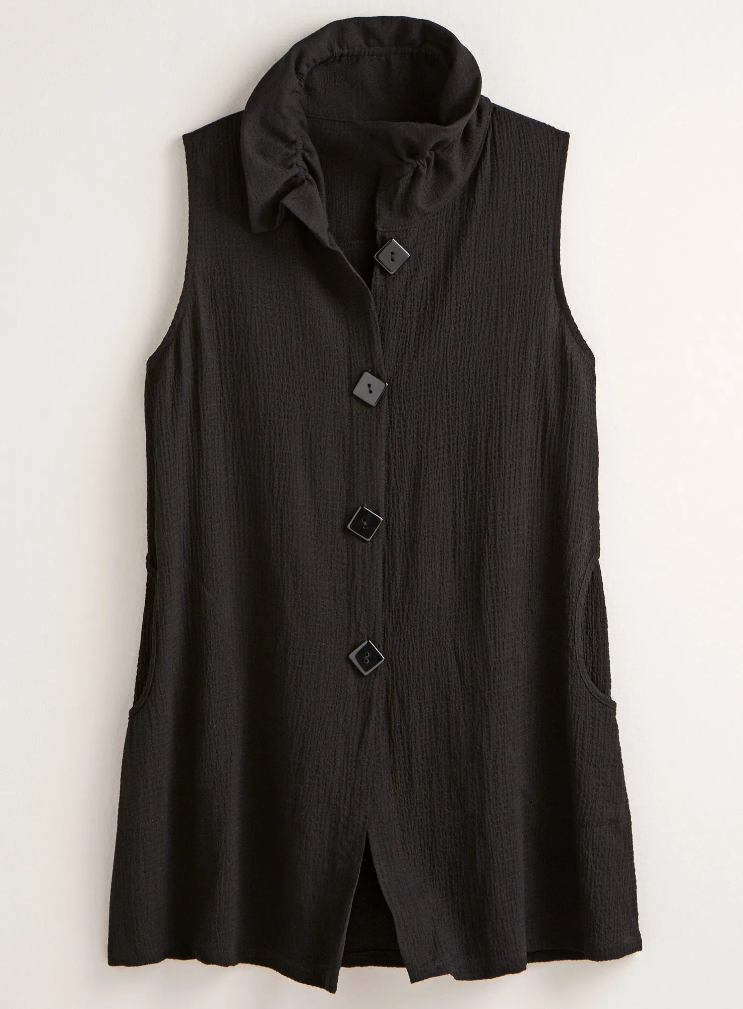 Evening Breeze Ruffle Collar Vest