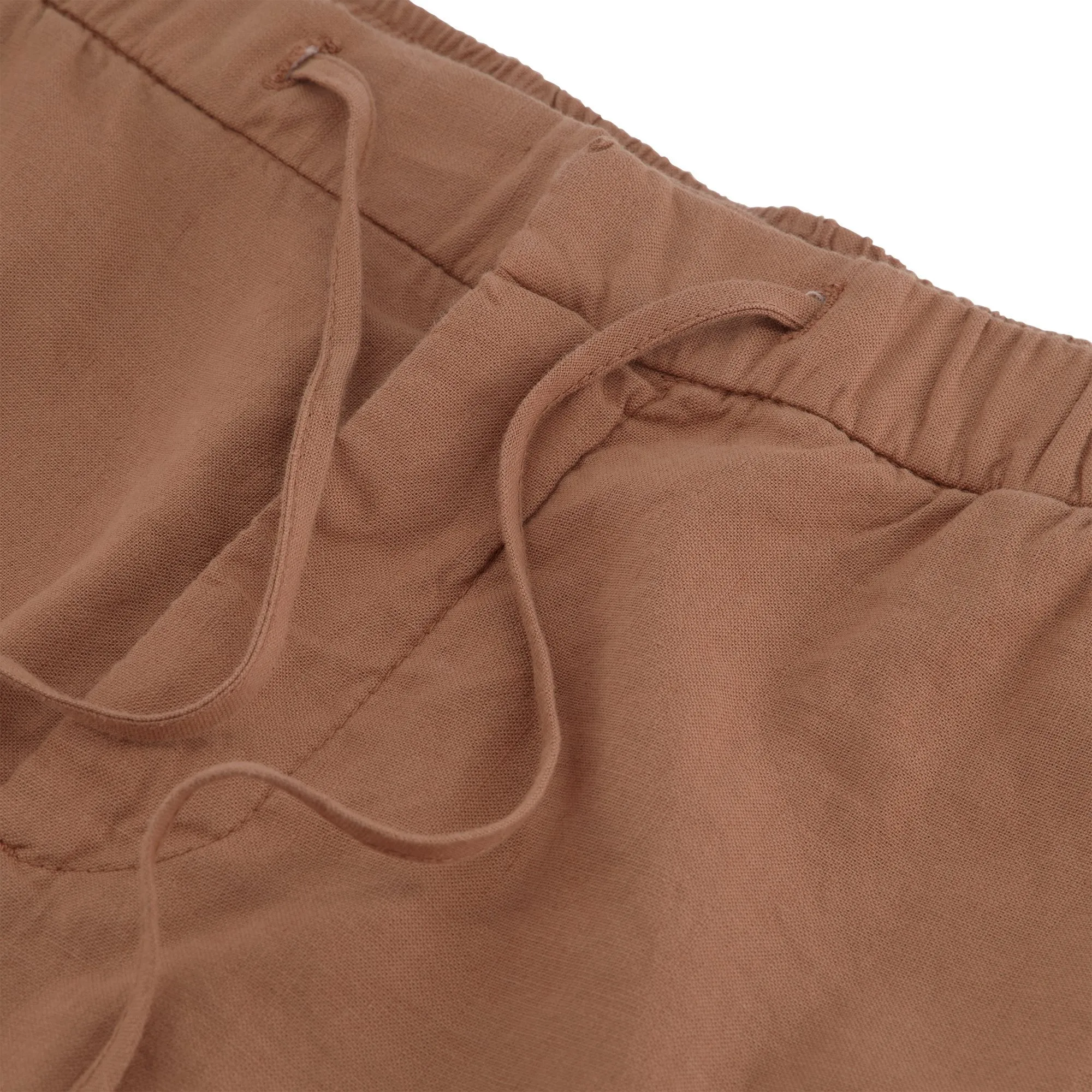 Ferrante Linen/Cotton Trouser in BISCUIT