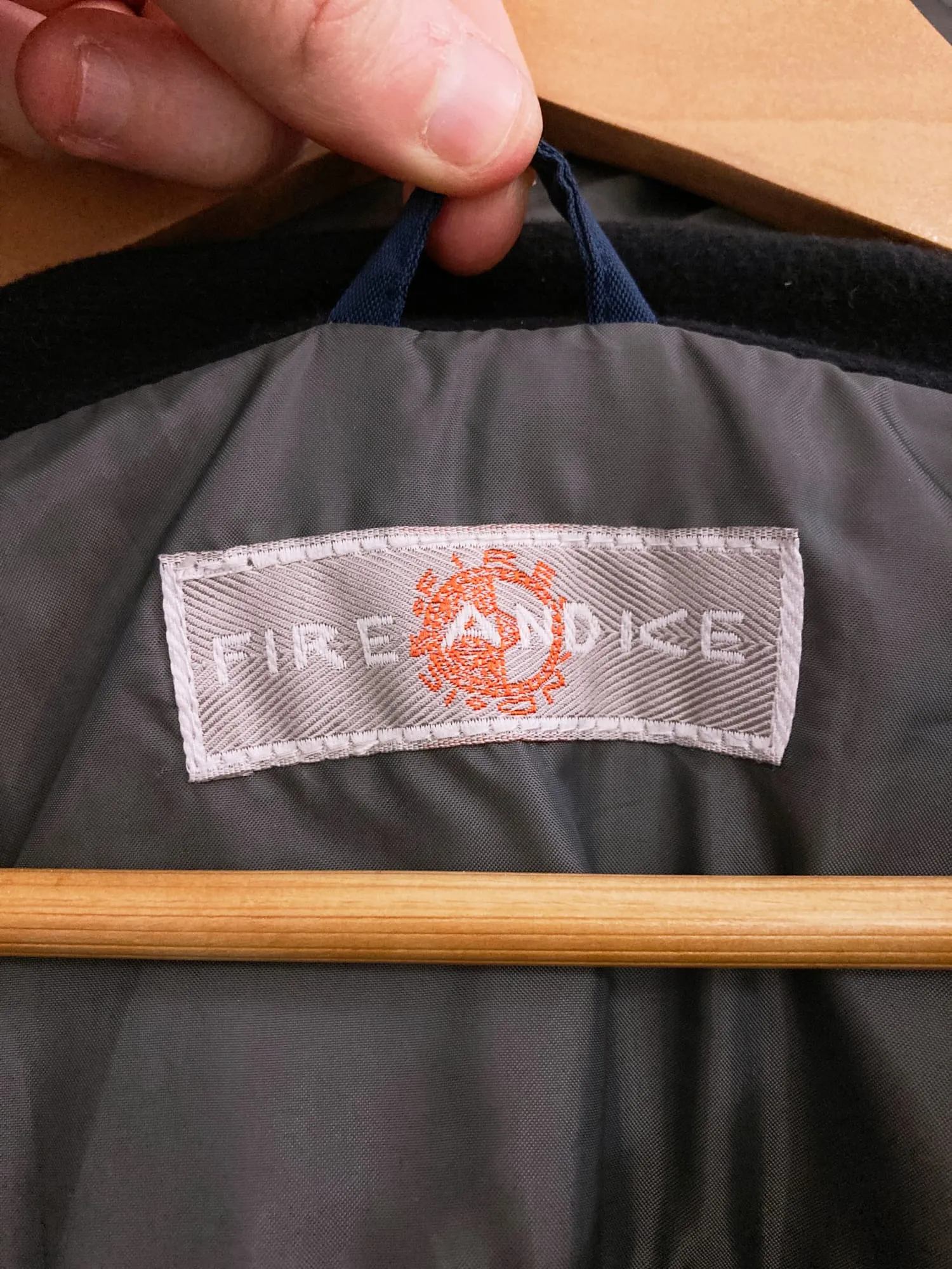Fire and Ice blue nylon hooded ski jacket - L