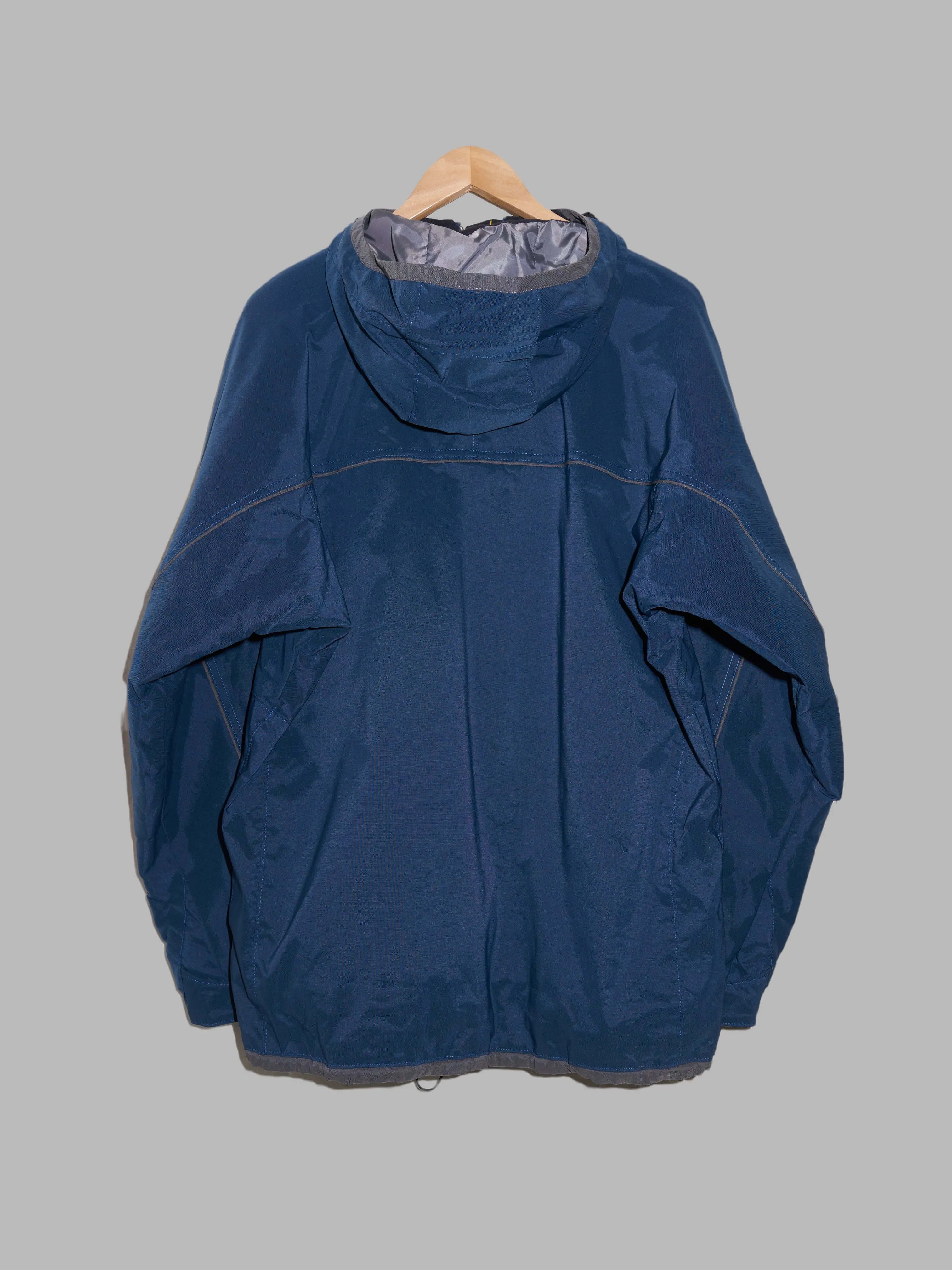 Fire and Ice blue nylon hooded ski jacket - L