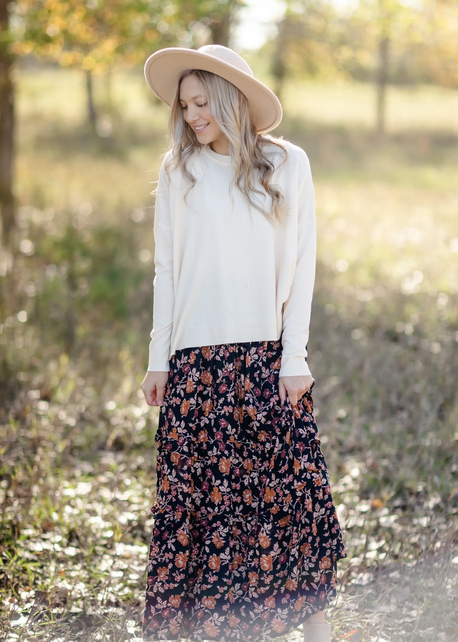 Floral Ruffle Tiered Maxi Skirt - FINAL SALE