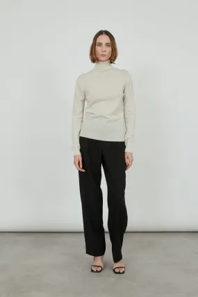 Frederica turtleneck knit | Off white - Ultrafine merino-cashmere-silk blend