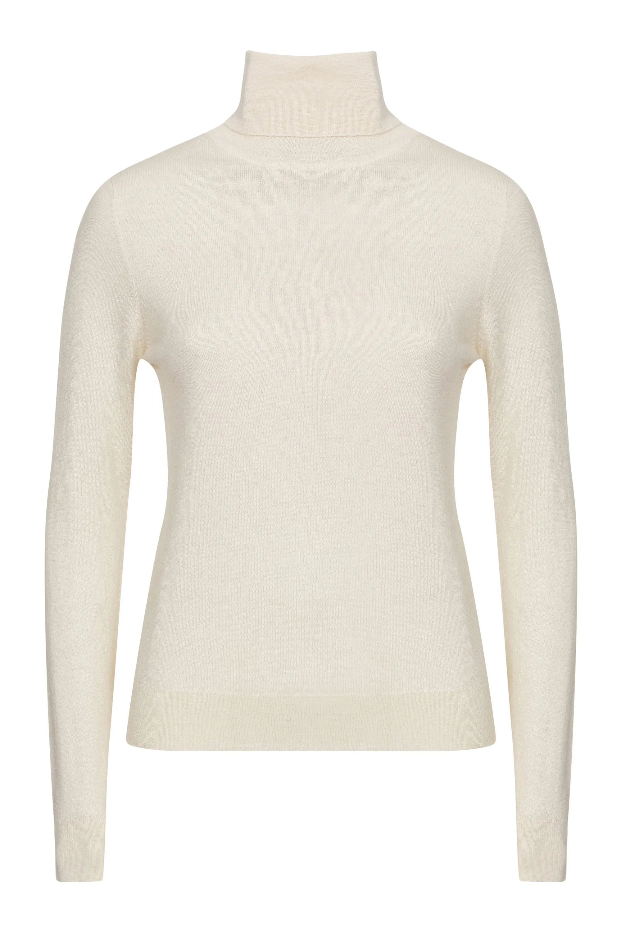 Frederica turtleneck knit | Off white - Ultrafine merino-cashmere-silk blend
