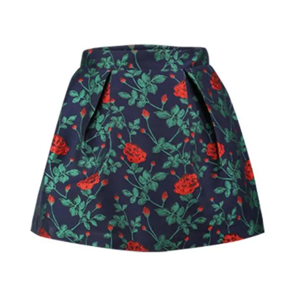 GIRLS DAMASK SKIRT & CAP SLEEVE BLOUSE SET