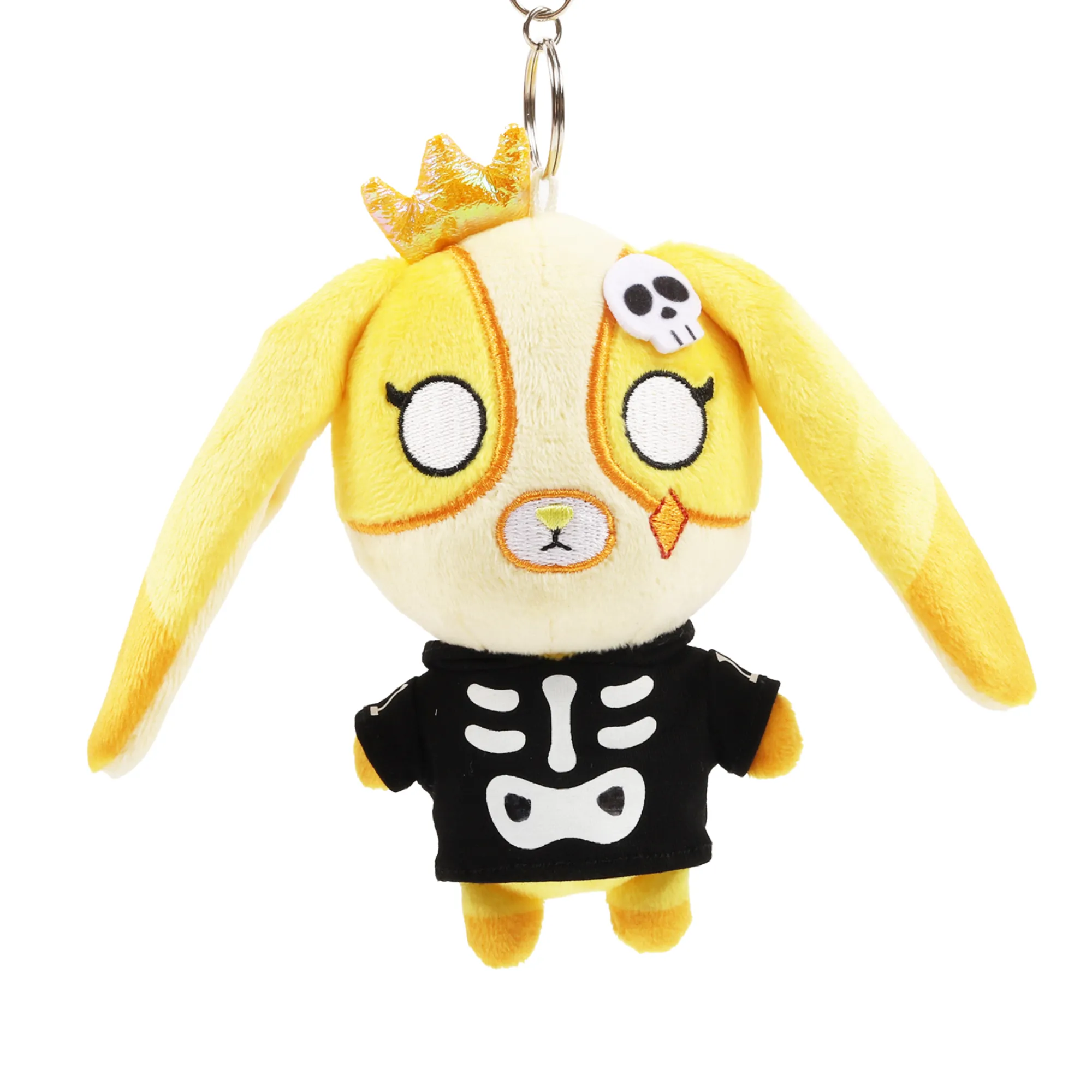 GOLD TEDDY SKELETON KEYCHAIN